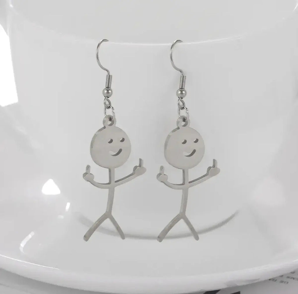 Aretes "Stickman’s Greet" (El Saludo del Monito)