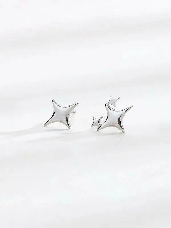 Pendientes "Stardust Stars" (Plata de Ley .925 & Brillo Sutil)