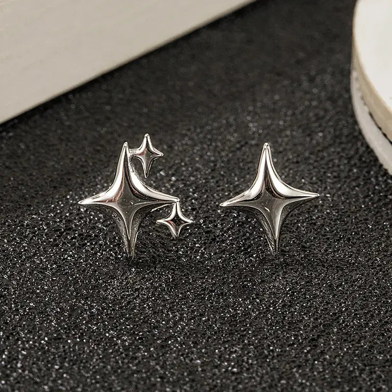 Pendientes "Stardust Stars" (Plata de Ley .925 & Brillo Sutil)