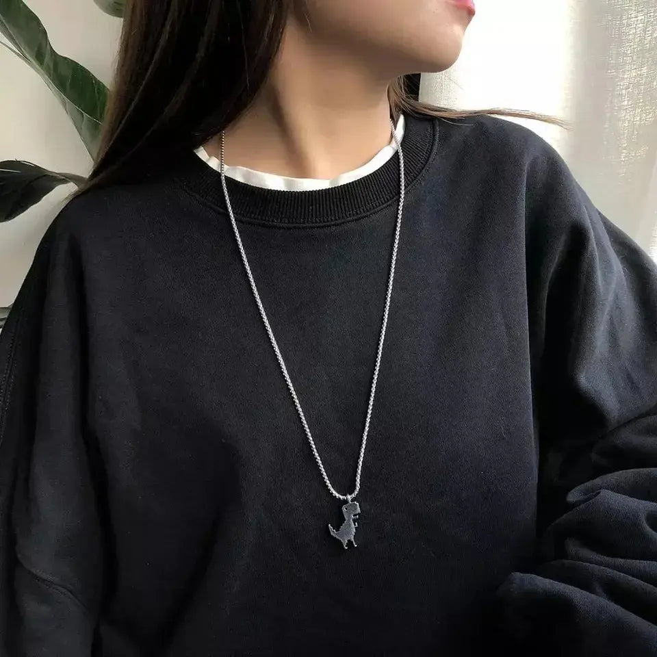 Collar "Offline Runner" (Pixel Dinosaur)