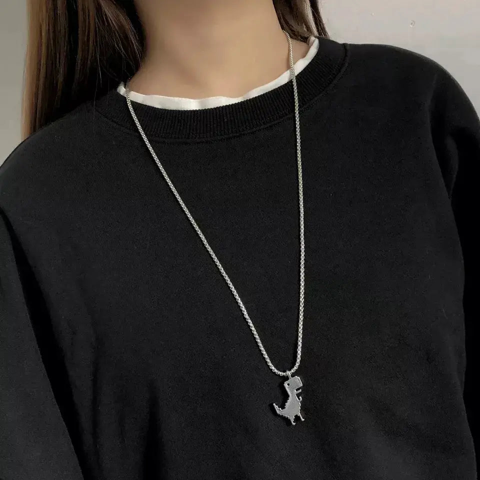 Collar "Offline Runner" (Pixel Dinosaur)